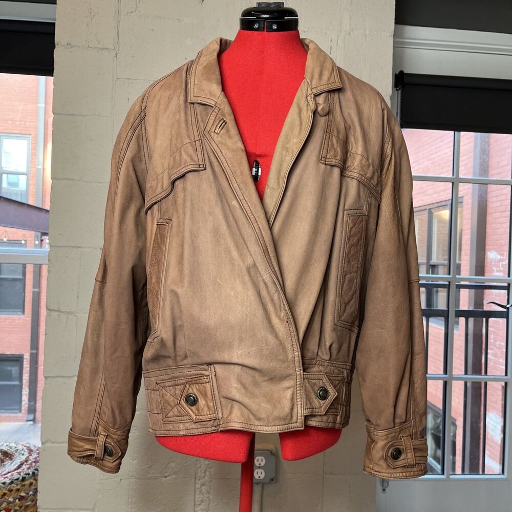 Vintage Woman's Adventure Bound Suede Bomber Size Large